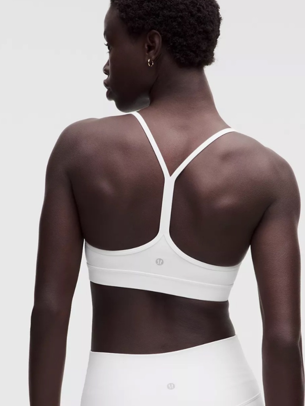 Lululemon Flow Y Nulu Bra A-C Cups, Size 8, White - Picture 2 of 3